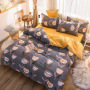 Spelt Fruit Flannel Four-Piece Cotton, Cute Bed Four-Piece Crystal Flannel Sheet /