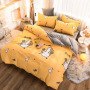 Spelt Fruit Flannel Four-Piece Cotton, Cute Bed Four-Piece Crystal Flannel Sheet /