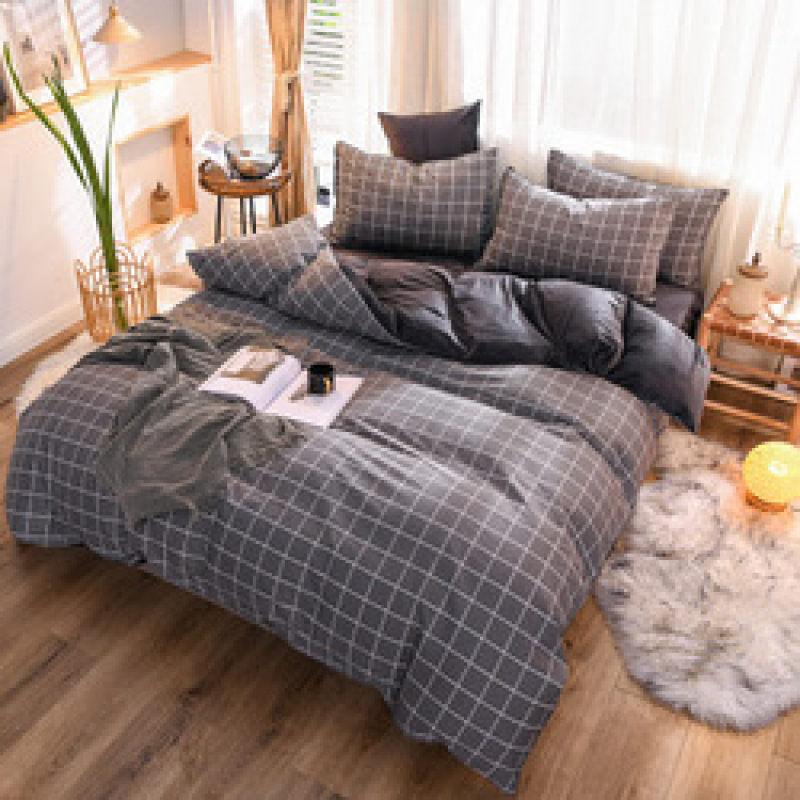 Spelt Fruit Flannel Four-Piece Cotton, Cute Bed Four-Piece Crystal Flannel Sheet /