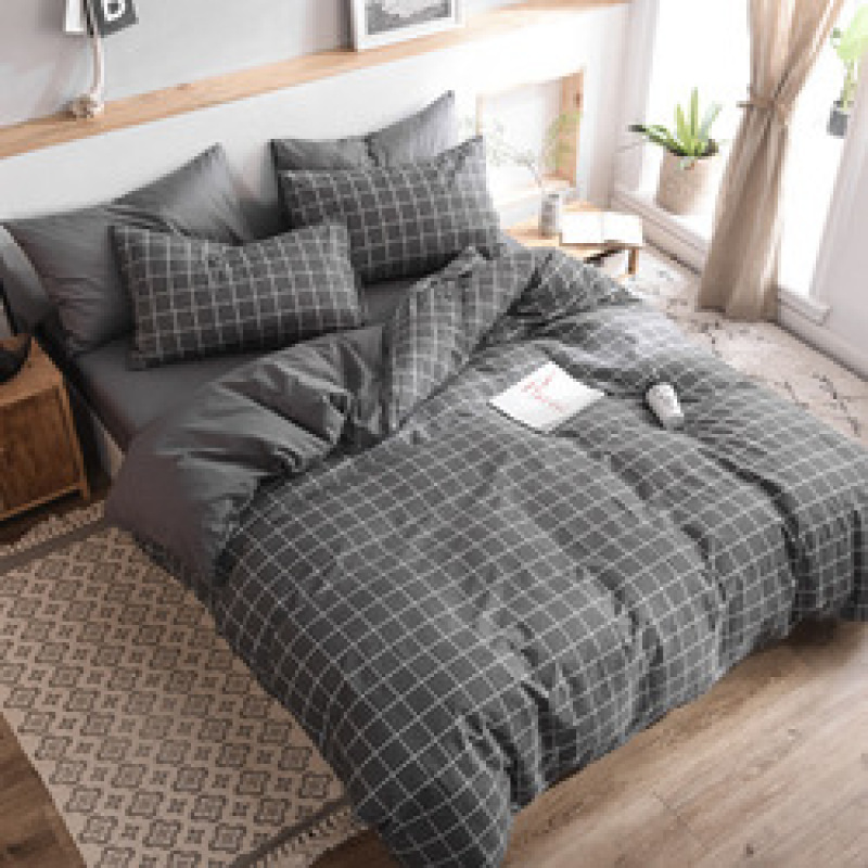 Spelt Fruit Flannel Four-Piece Cotton, Cute Bed Four-Piece Crystal Flannel Sheet /