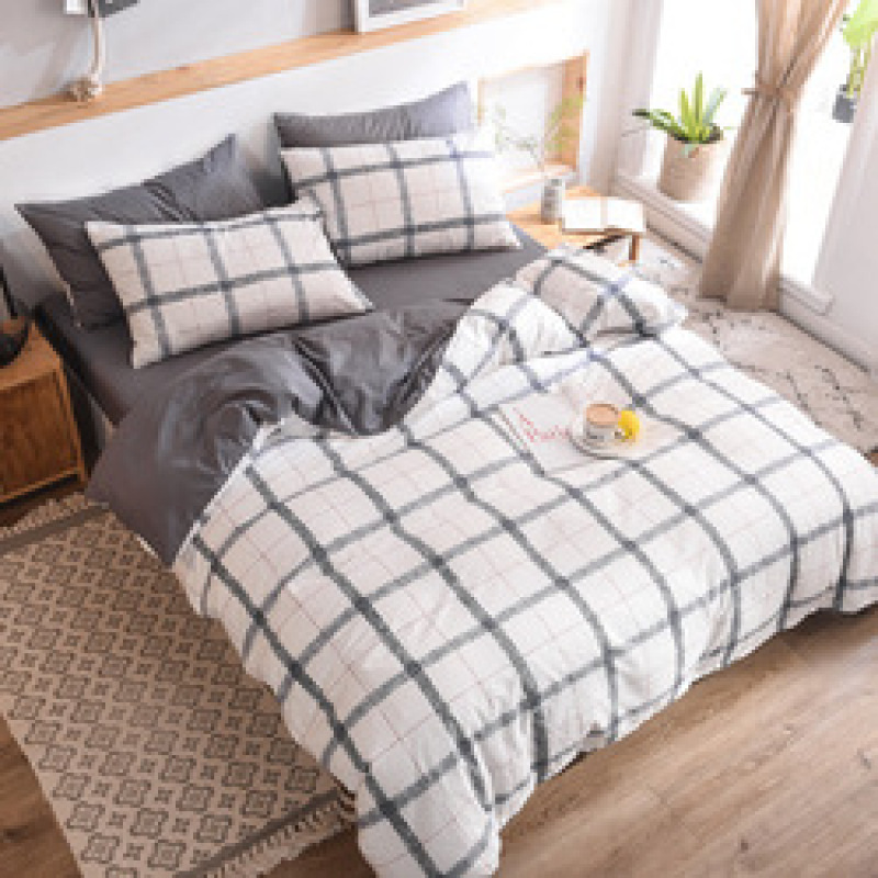 Spelt Fruit Flannel Four-Piece Cotton, Cute Bed Four-Piece Crystal Flannel Sheet /