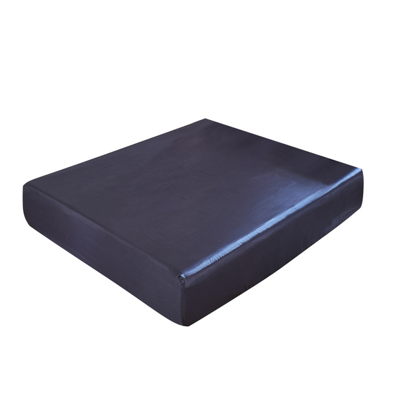 Cheap fitted sheet Full Size Silk Satine Dark Blue 100% Cotton Bedding Set Home Textile Bedding Mattress Cover