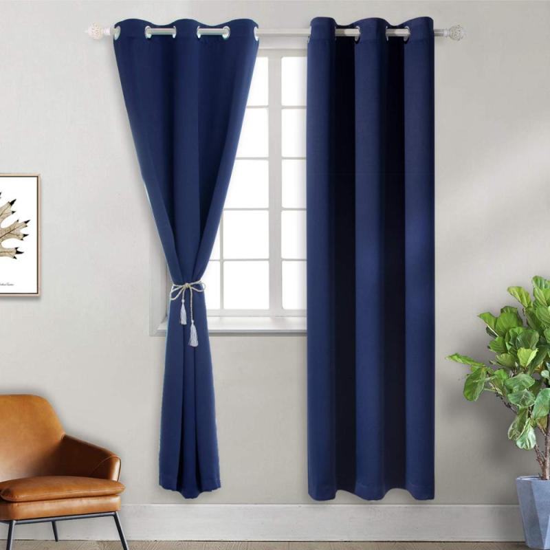 High Quality Blackout Curtain, Cheap 42*84 Inch Curtain 100% Polyester Flat Window High Shading(70%-90%) Modern for Living Room