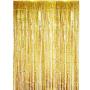 Party Backdrop Decorations Shimmer Curtains Metal Fringe Metallic Silver Curtains 1*2M Foil Curtain Birthday Wedding Christmas