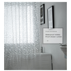 Waterproof, transparent, 3D shower curtain for bathroom, home decoration, bathroom accessories/