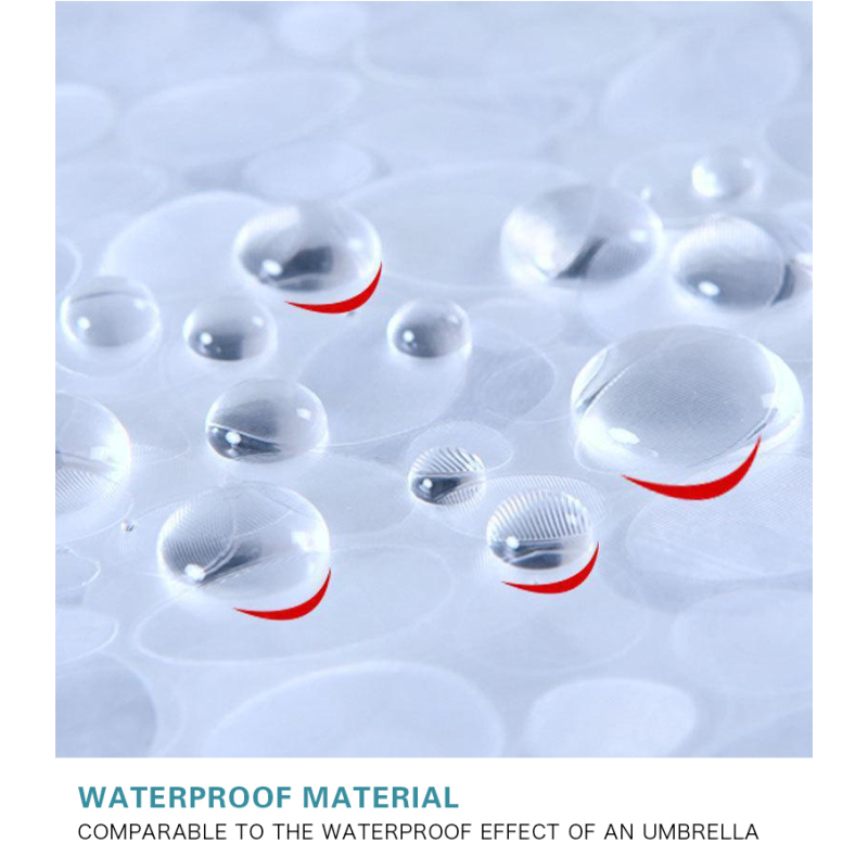 Waterproof, transparent, 3D shower curtain for bathroom, home decoration, bathroom accessories/