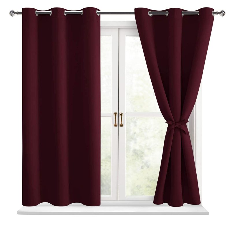 Custom drapes blackout curtains dark red curtin fabric curtain blackout curtain free shipping live room