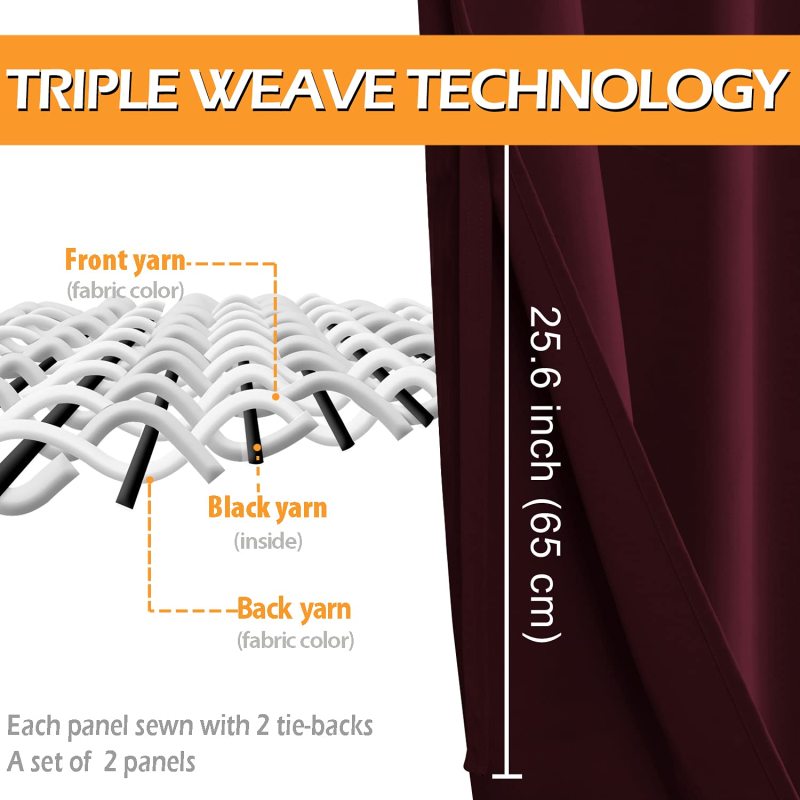 Custom drapes blackout curtains dark red curtin fabric curtain blackout curtain free shipping live room