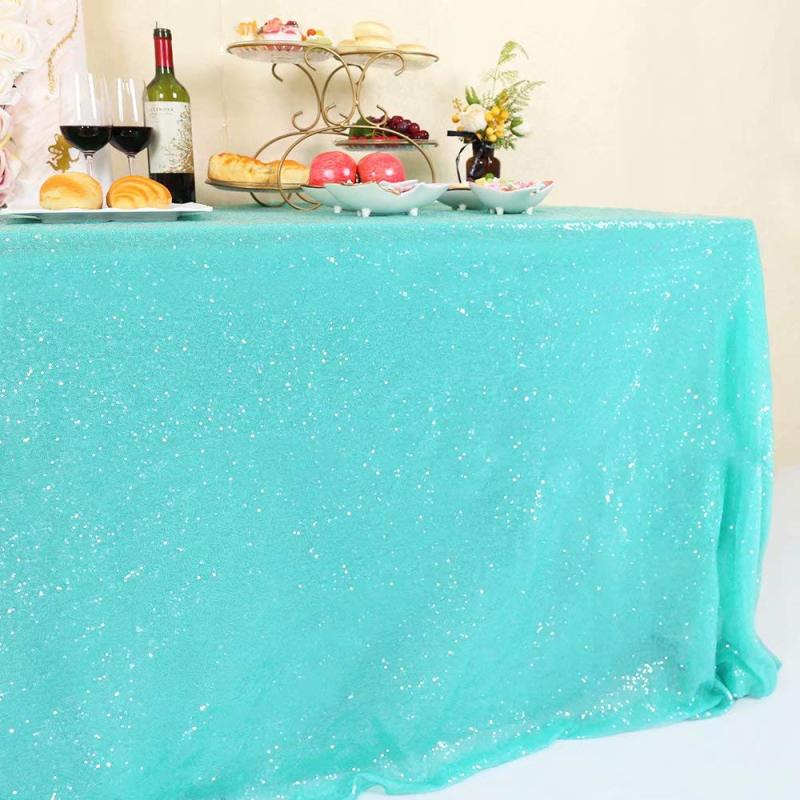 Party Sequin 60x120 Glitter Rectangular Table Cloth for Wedding Decoration Party Banquet Home Decor Custom Multiple Sizes