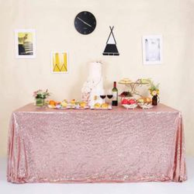Party Sequin 60x120 Glitter Rectangular Table Cloth for Wedding Decoration Party Banquet Home Decor Custom Multiple Sizes