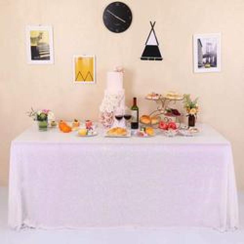 Party Sequin 60x120 Glitter Rectangular Table Cloth for Wedding Decoration Party Banquet Home Decor Custom Multiple Sizes