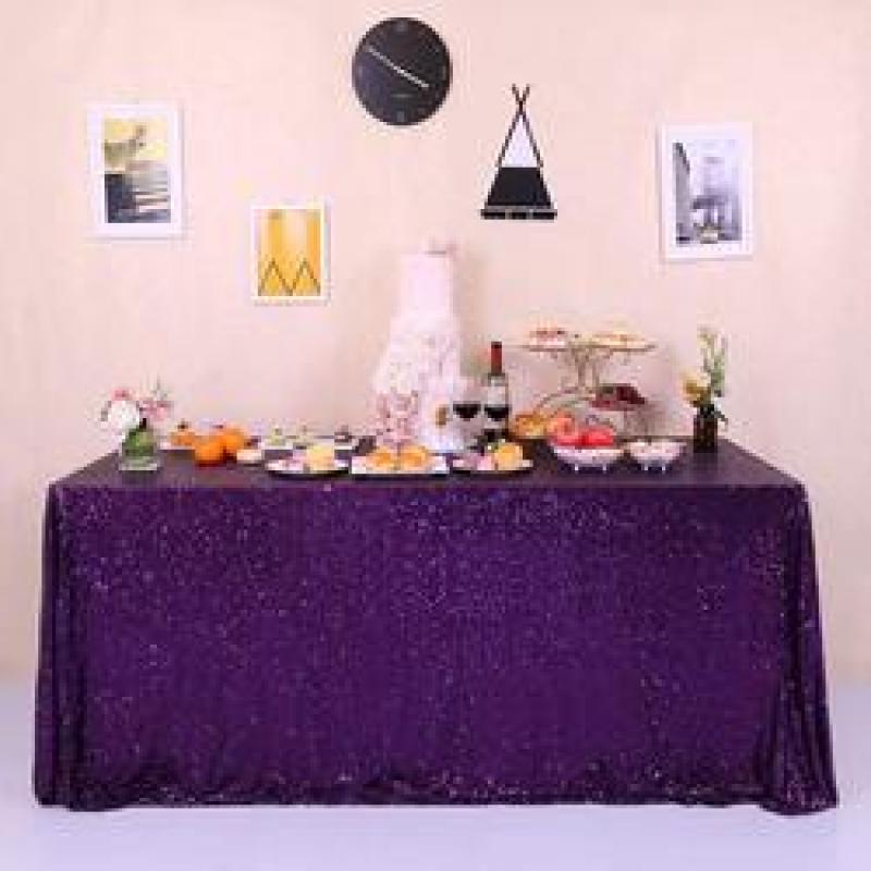 Party Sequin 60x120 Glitter Rectangular Table Cloth for Wedding Decoration Party Banquet Home Decor Custom Multiple Sizes