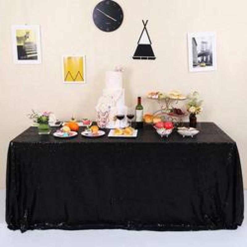 Party Sequin 60x120 Glitter Rectangular Table Cloth for Wedding Decoration Party Banquet Home Decor Custom Multiple Sizes