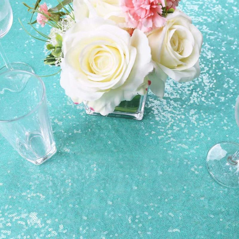 Party Sequin 60x120 Glitter Rectangular Table Cloth for Wedding Decoration Party Banquet Home Decor Custom Multiple Sizes