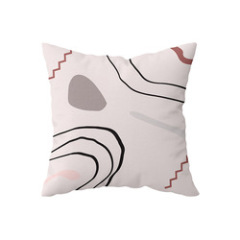 Abstract Modern Art Geometric Plants Polyester Cushion Cover, Home Decorative Pillowcases Nordic Living Room Cushion Cover/