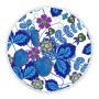 Custom Microfiber Beach Towel, Round Flower Print Quick Dry Beach Towel with Tassel #