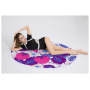 Custom Microfiber Beach Towel, Round Flower Print Quick Dry Beach Towel with Tassel #
