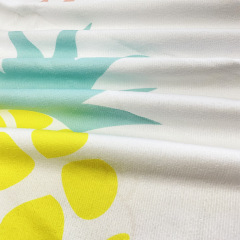 Custom Microfiber Beach Towel, Round Flower Print Quick Dry Beach Towel with Tassel #