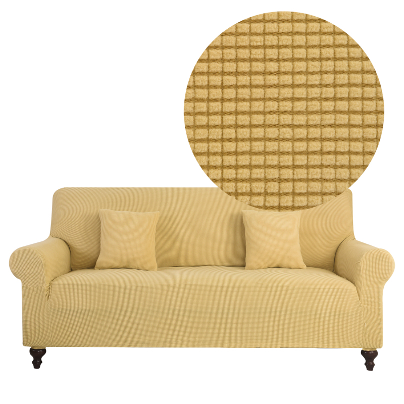 Wholesale Yellow Corn kernels Thick Universal Elastic Sofa Cover, Latest Texture Slipcover Furniture 1/2/3/4-Seater Sofa Covers/