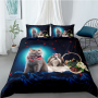 Cheap Bed Linen Comforter Set Bedding, 4 Pcs Children Cat Bedding Set 3D Bed Sheet Printed/