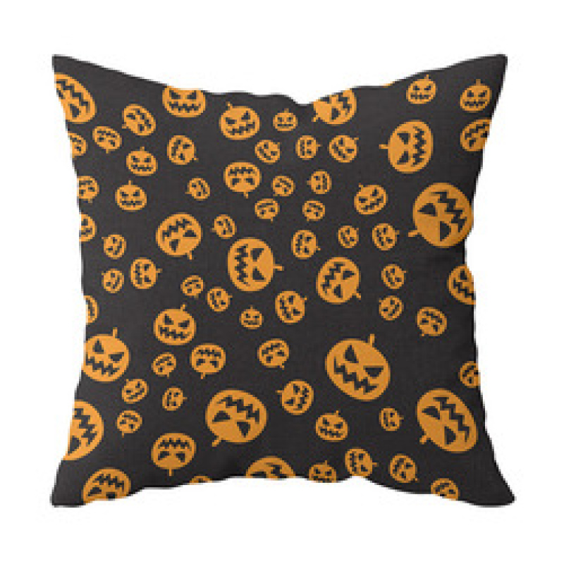 Single-side Polyester Halloween Decorative Pillow Case Cushion Cover, Cartoon Spider Bed Sofa Vintage Cushion Cover/