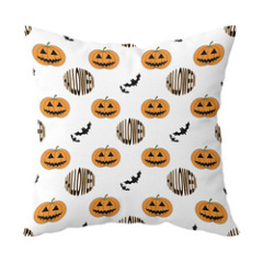 Single-side Polyester Halloween Decorative Pillow Case Cushion Cover, Cartoon Spider Bed Sofa Vintage Cushion Cover/