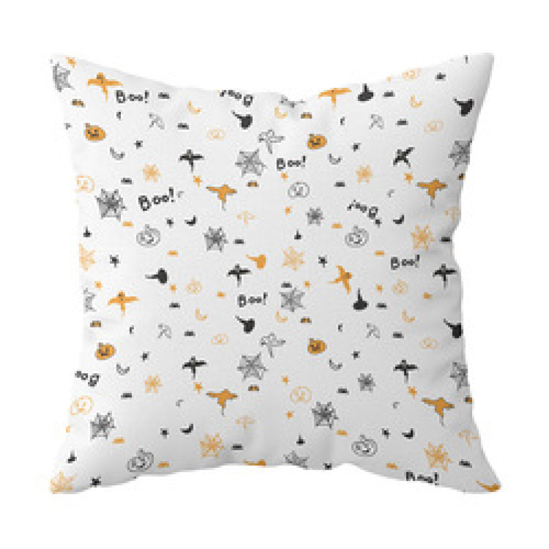 Single-side Polyester Halloween Decorative Pillow Case Cushion Cover, Cartoon Spider Bed Sofa Vintage Cushion Cover/