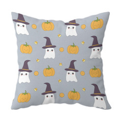 Single-side Polyester Halloween Decorative Pillow Case Cushion Cover, Cartoon Spider Bed Sofa Vintage Cushion Cover/