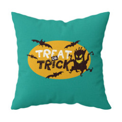 Single-side Polyester Halloween Decorative Pillow Case Cushion Cover, Cartoon Spider Bed Sofa Vintage Cushion Cover/