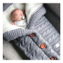 Warm Baby Blanket Knitted Newborn Swaddle Wrap Soft InfantSleeping Bag Footmuff Cotton Envelope For Stroller Accessories Blanket