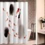 Bathroom New Custom Printed Shower Curtain   , 3d Three-dimensional Lotus Pattern Style Waterproof Shower Curtain   /