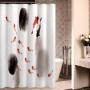 Bathroom New Custom Printed Shower Curtain   , 3d Three-dimensional Lotus Pattern Style Waterproof Shower Curtain   /