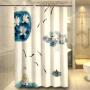Bathroom New Custom Printed Shower Curtain   , 3d Three-dimensional Lotus Pattern Style Waterproof Shower Curtain   /