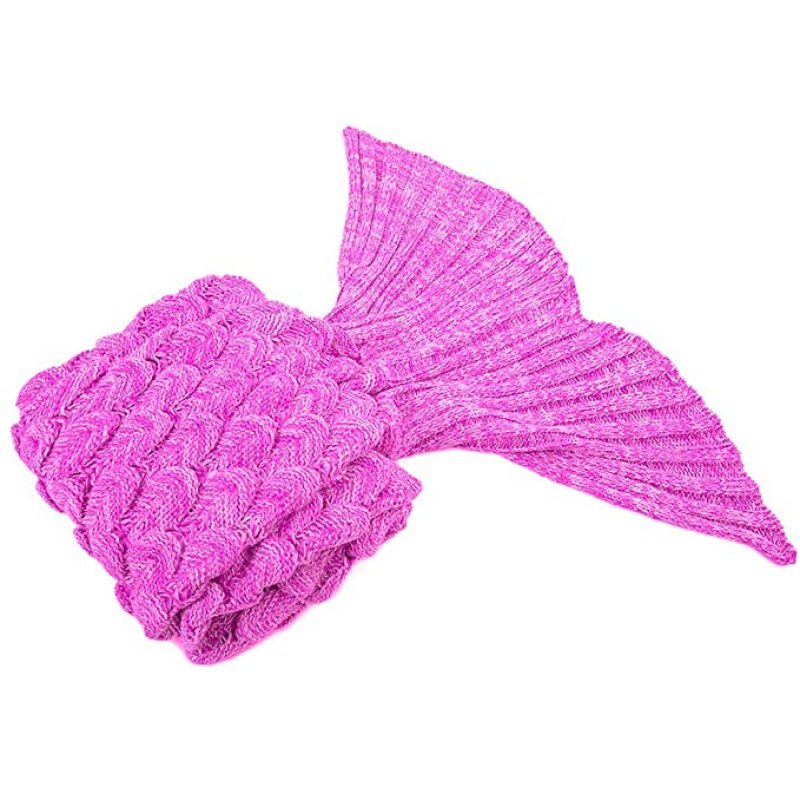 Mermaid Tail Blanket for Kids, Hand Crochet Snuggle Mermaid,All Seasons Seatail Sleeping Bag Blanket