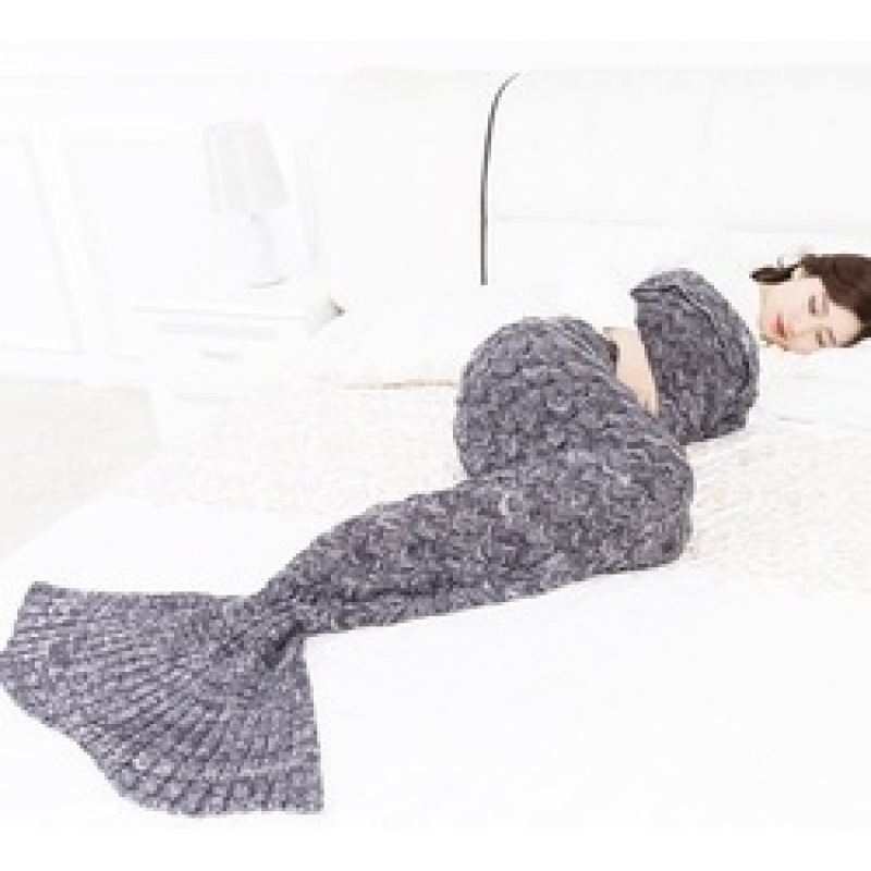 Mermaid Tail Blanket for Kids, Hand Crochet Snuggle Mermaid,All Seasons Seatail Sleeping Bag Blanket