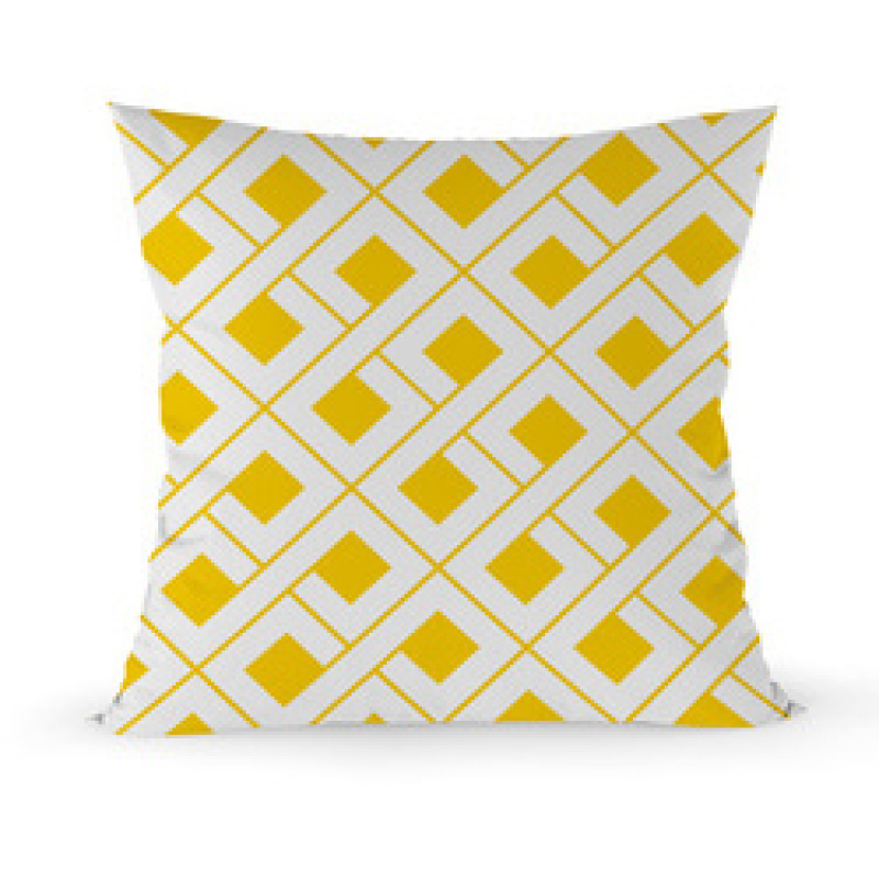 Super soft plush pillowcase, yellow Nordic style pillowcase/