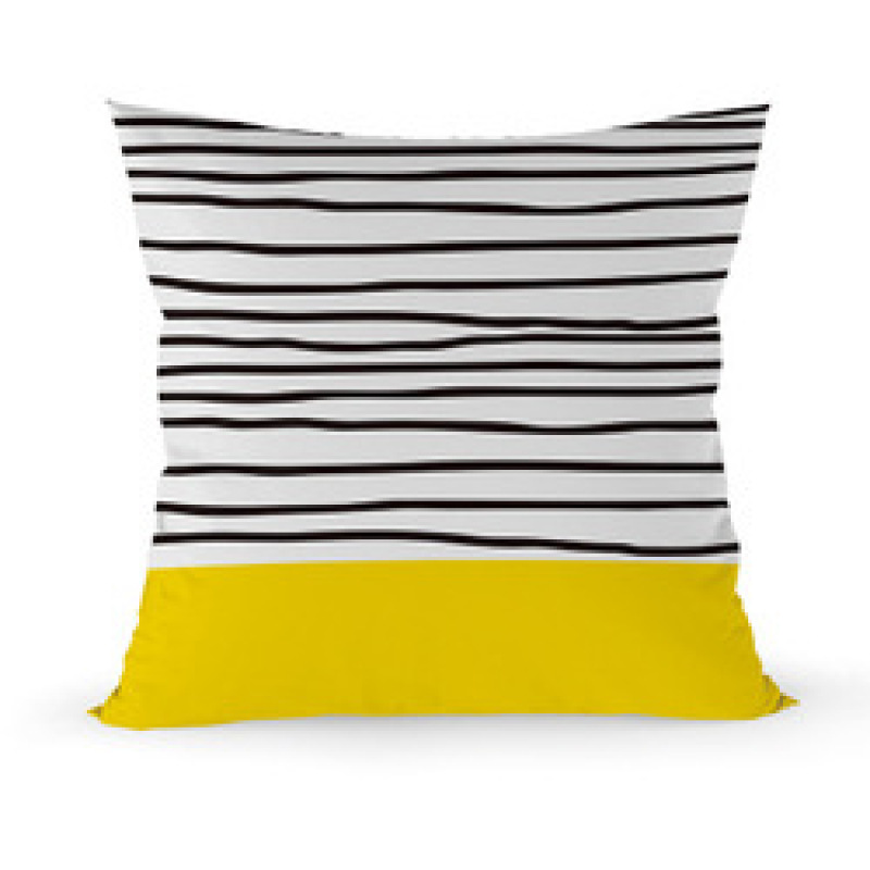 Super soft plush pillowcase, yellow Nordic style pillowcase/