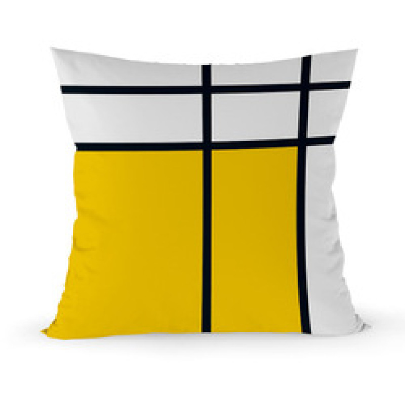 Super soft plush pillowcase, yellow Nordic style pillowcase/