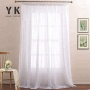 polished look white embroidered sheer curtain for windows