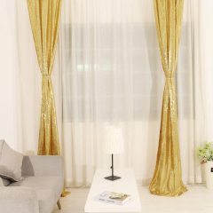 Sequin Background for Wedding Party Christmas, Glitter Gold Backdrop Curtain/