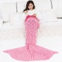 Bedding Sofa Mermaid Blanket Wool Knitting Fish Style Little Tail Blankets Warm Sleeping Child Princess Loves Gift