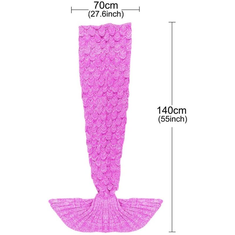 Bedding Sofa Mermaid Blanket Wool Knitting Fish Style Little Tail Blankets Warm Sleeping Child Princess Loves Gift