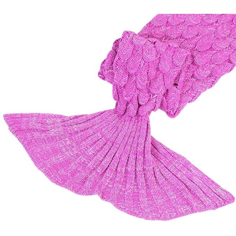 Bedding Sofa Mermaid Blanket Wool Knitting Fish Style Little Tail Blankets Warm Sleeping Child Princess Loves Gift