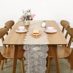 Wholesale High Quality Vintage Lace Runner Rectangle Chic Embroidered Outdoor Decoration  Tables Runners For Wedding