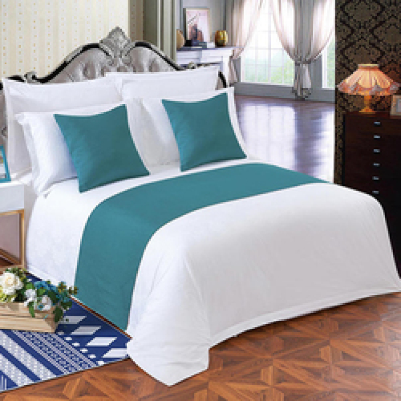 Luxury Velvet Solid Bed Runner Hotel Scarf Set Hotel Protector Slipcover Bed Decorative Scarf King For Hotel Cushion Cover Red