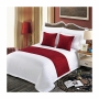 Luxury Velvet Solid Bed Runner Hotel Scarf Set Hotel Protector Slipcover Bed Decorative Scarf King For Hotel Cushion Cover Red