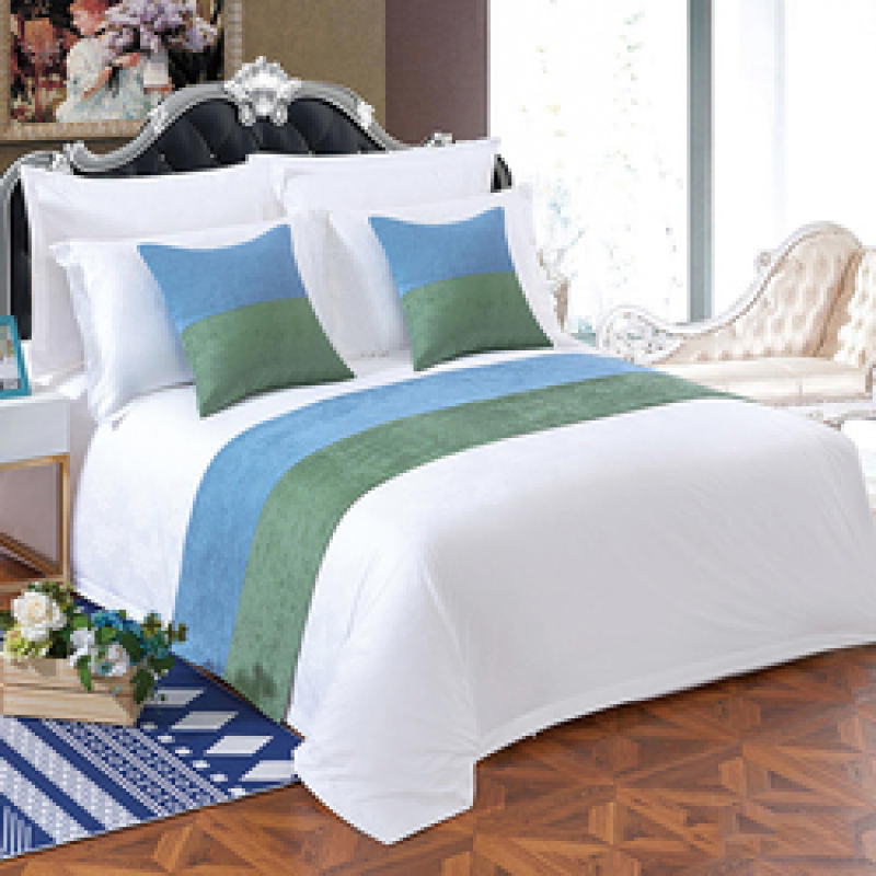 Luxury Velvet Solid Bed Runner Hotel Scarf Set Hotel Protector Slipcover Bed Decorative Scarf King For Hotel Cushion Cover Red