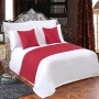 Luxury Velvet Solid Bed Runner Hotel Scarf Set Hotel Protector Slipcover Bed Decorative Scarf King For Hotel Cushion Cover Red
