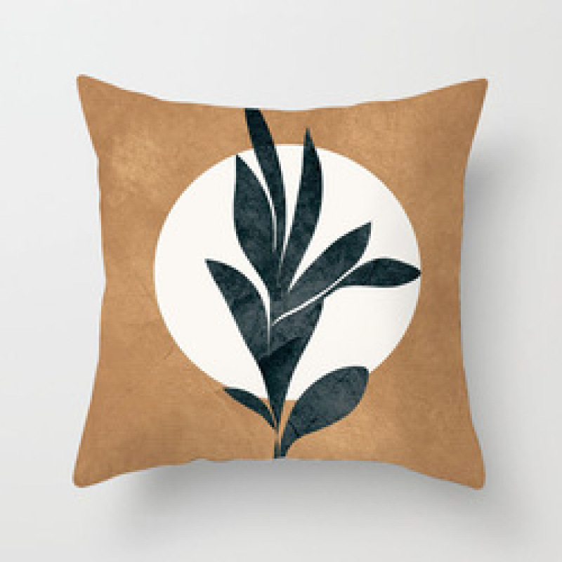 Single-sided digital printing peach skin pillowcase,Hot sale simple and fashionable summer clear cushion cover/