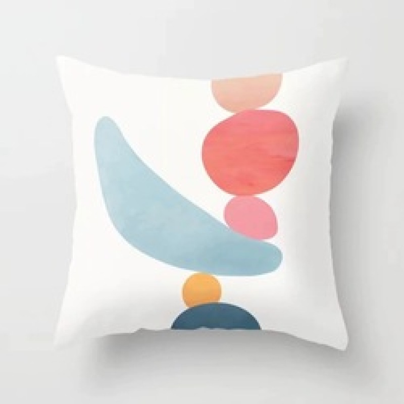 Single-sided digital printing peach skin pillowcase,Hot sale simple and fashionable summer clear cushion cover/